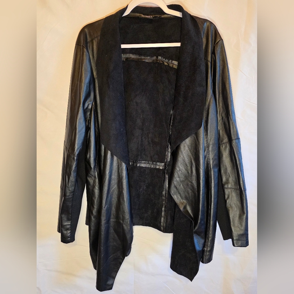 a.n.a Black Faux Leather Women's Jacket